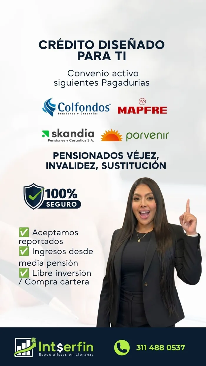 Publicación: crédito diseñado para ti, te prestamos pensión vejez, invalidez o sustitución